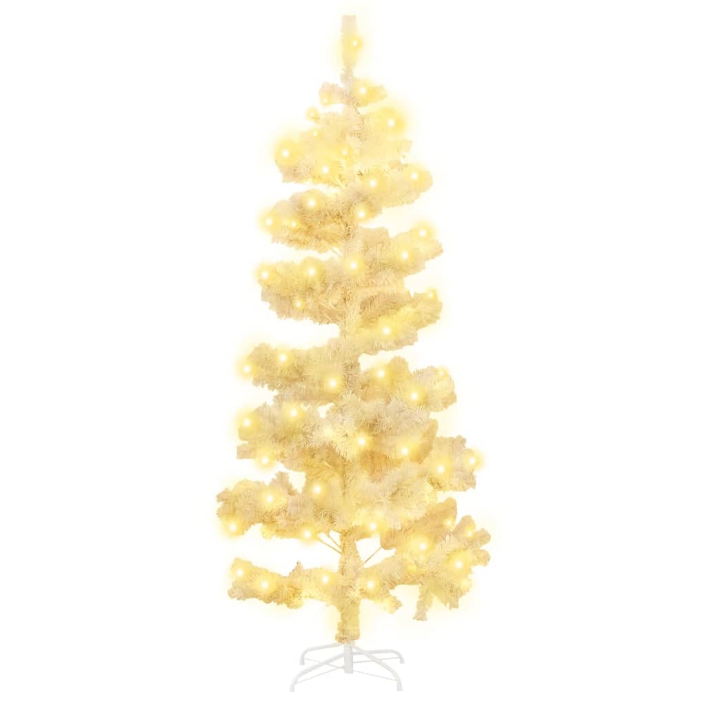 Vidaxl Kunstkerstboom con iluminación y White PVC estándar de 180 cm