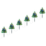 Vidaxl tuinpadkerst árboles 6 st con LED multicolores 45 cm PVC