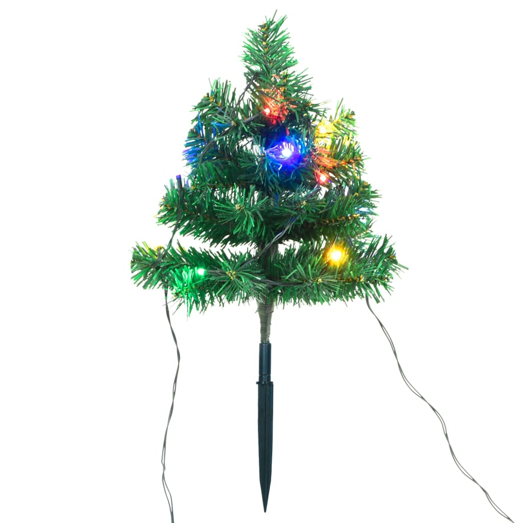 Vidaxl tuinpadkerst árboles 6 st con LED multicolores 45 cm PVC