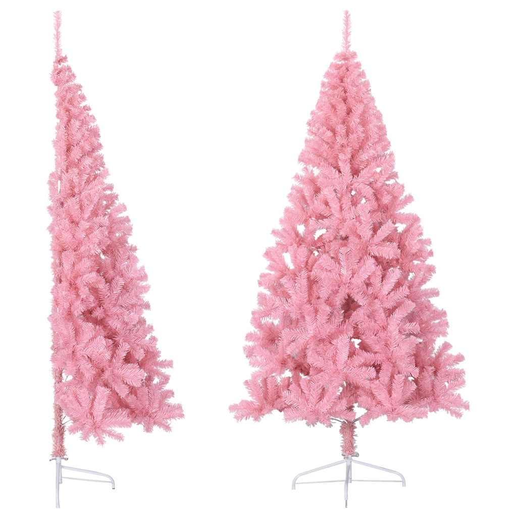 VidaXL Kunstkerstboom with standard half 180 cm PVC pink