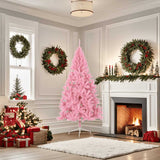 VidaXL Kunstkerstboom with standard half 180 cm PVC pink