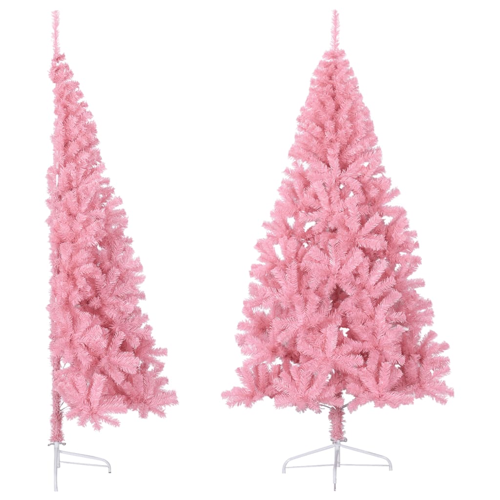 Vidaxl Kunstkerstboom con media media de 240 cm PVC Pink