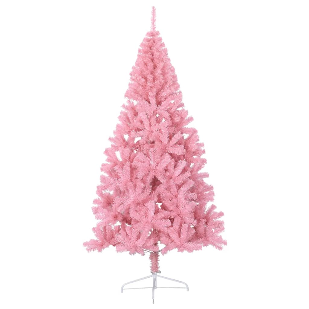 Vidaxl Kunstkerstboom con media media de 240 cm PVC Pink