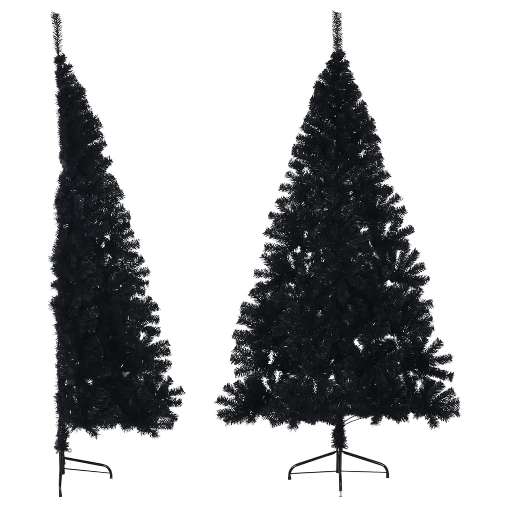 Vidaxl Kunstkerstboom s standardnim pol 240 cm PVC črna