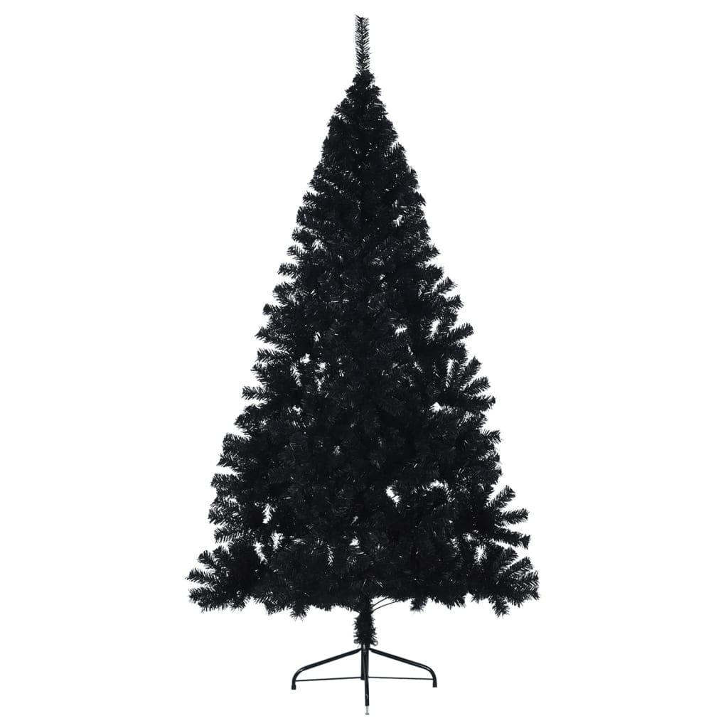 Vidaxl Kunstkerstboom s standardnim pol 240 cm PVC črna