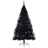 Vidaxl Kunstkerstboom s standardnim pol 240 cm PVC črna