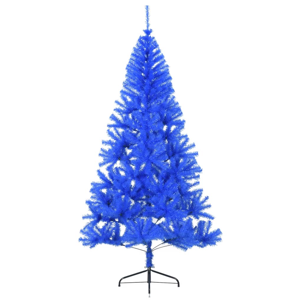 Vidaxl Kunstkerstboom med standard halv 180 cm PVC blå