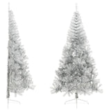 Vidaxl KunstkerstBoom metà con tappo da 240 cm standard colorato in argento