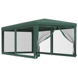 Vidaxl Party Tent med 6 mesh sidevegger 3x6 M HDPE Green