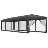 Vidaxl Party Tent med 10 nettingssidevegger 3x12 M HDPE Anthracite -farget