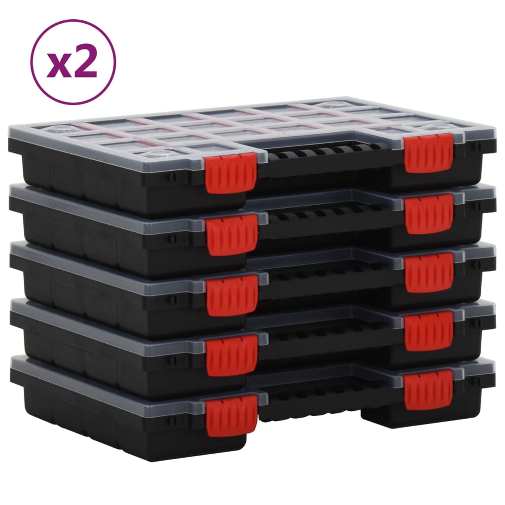 VidaXL Assortimentsdozen 10 st 34,5x25x5 cm polypropeen