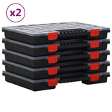 VidaXL range boxes 10 pcs 40x30x5 cm polypropene