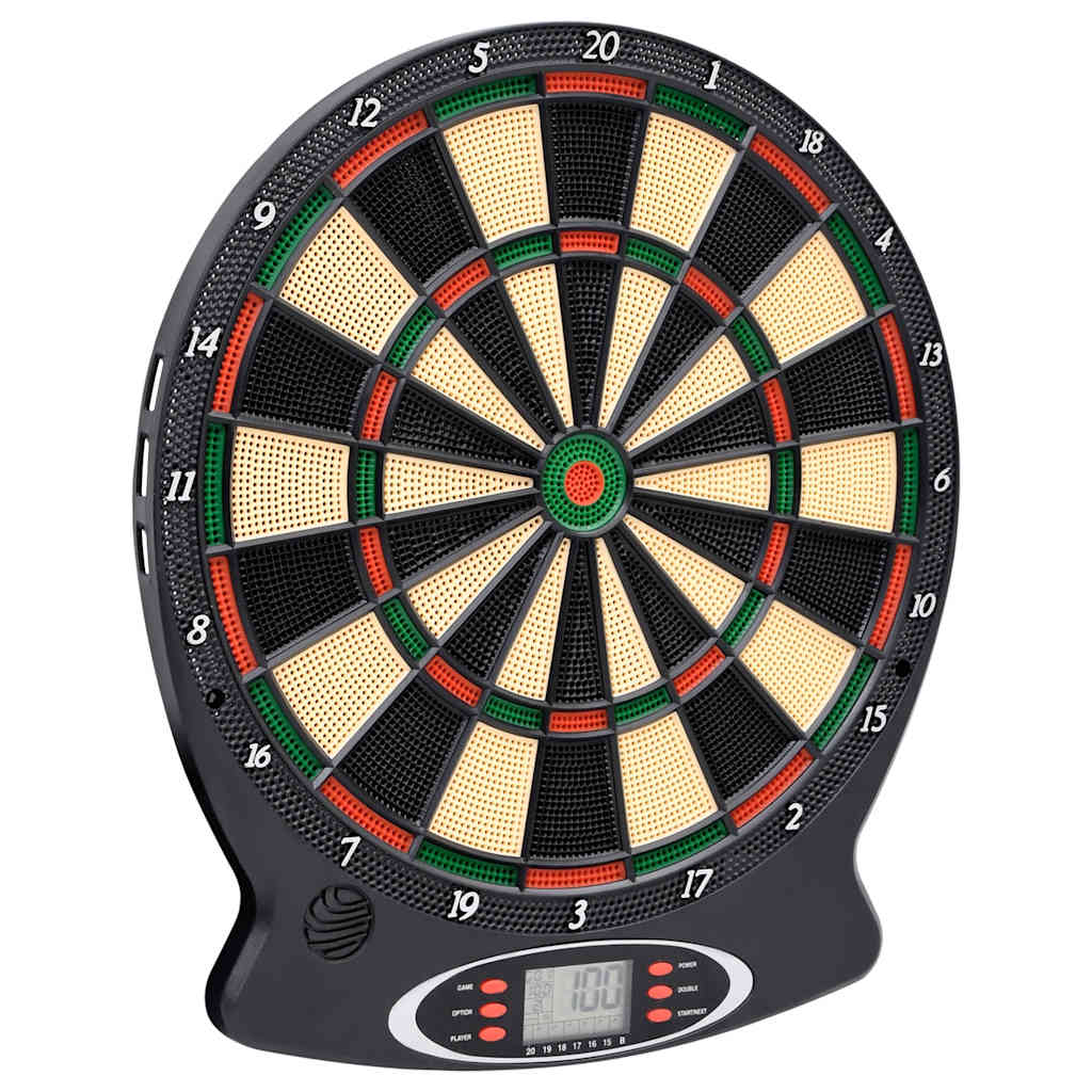 Vidaxl dartboard elektrisk med dart polypropen svart