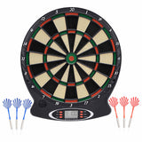 Vidaxl Dartboard elektresch mat Darts Polyprope schwaarz