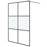 Vidaxl Walk-In Sprchová zeď 140x195 cm poloviční matka esg sklenice černá