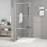 Vidaxl Walk-in Shower Mall 80x195 cm de vidrio transparente de vidrio de plata