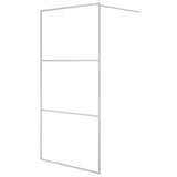 Vidaxl Walk-In Shower Mall 100x195 cm de vidrio transparente de vidrio de plata