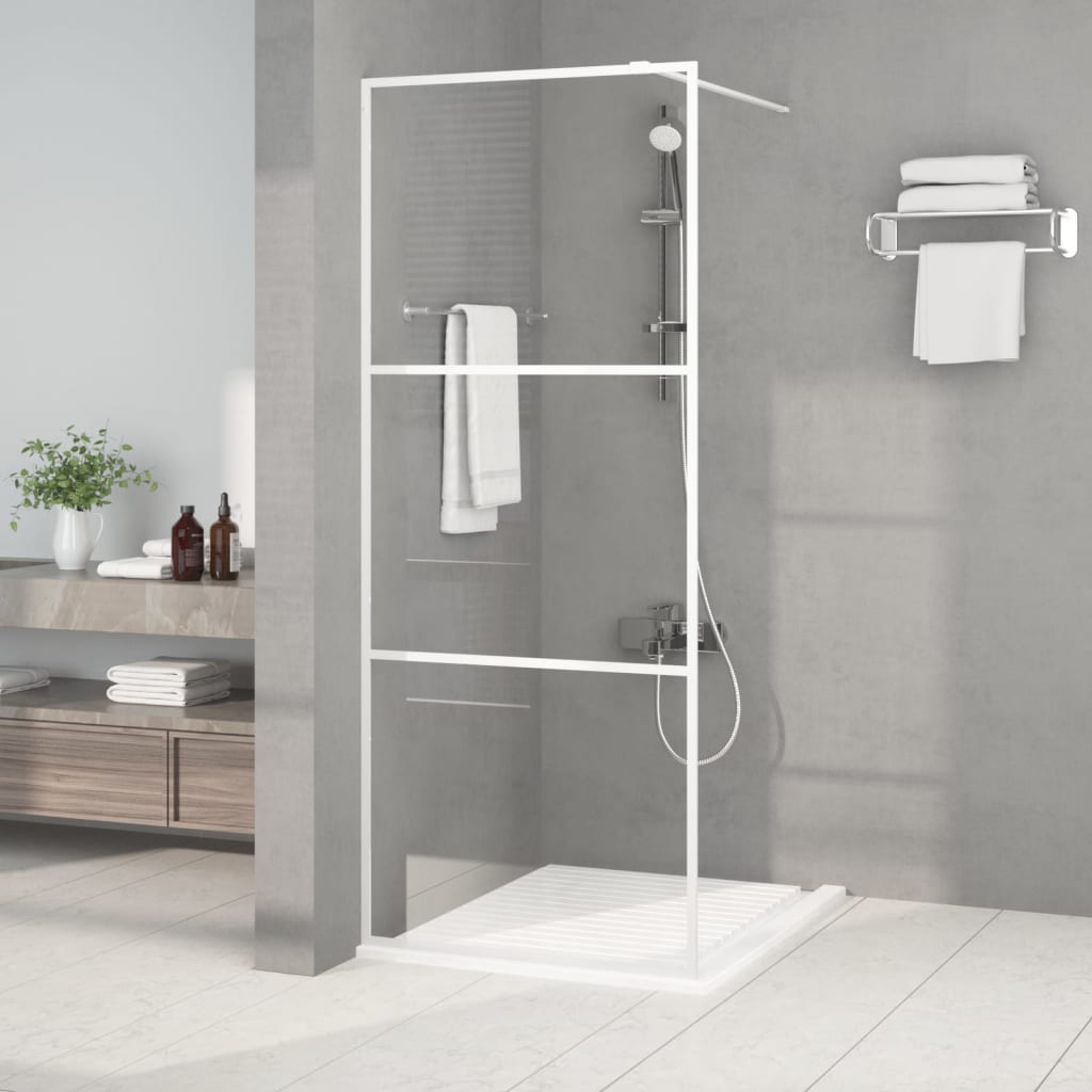 Vidaxl Walk-in Showning Wall 80x195 cm Transparentní esg sklo bílé