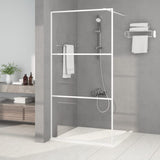 Vidaxl Walk-in Shower Wall 100x195 cm przezroczysty ESG Glass White