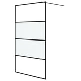 Vidaxl Walk-in Showning Wall 115x195 cm halfmat esg-glas černá