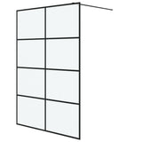 Vidaxl Walk-In Sprchová zeď 140x195 cm rohož Esg Glass Black