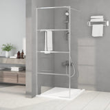 Vidaxl Walk-in shower wall 80x195 cm Transparent ESG glass silver colored