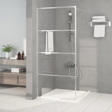 Vidaxl Walk-In Shower Mall 90x195 cm de vidrio transparente de vidrio de plata