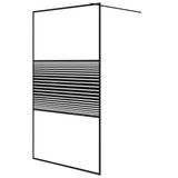 Vidaxl Walk-in sprchová zeď 115x195 cm Transparent Esg Glass Black