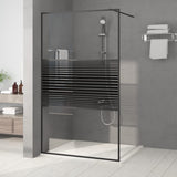 Vidaxl Walk-in sprchová zeď 115x195 cm Transparent Esg Glass Black