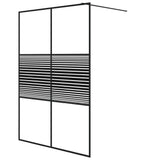 Vidaxl Walk-in Showning Wall 140x195 cm Transparent Esg Glass Black