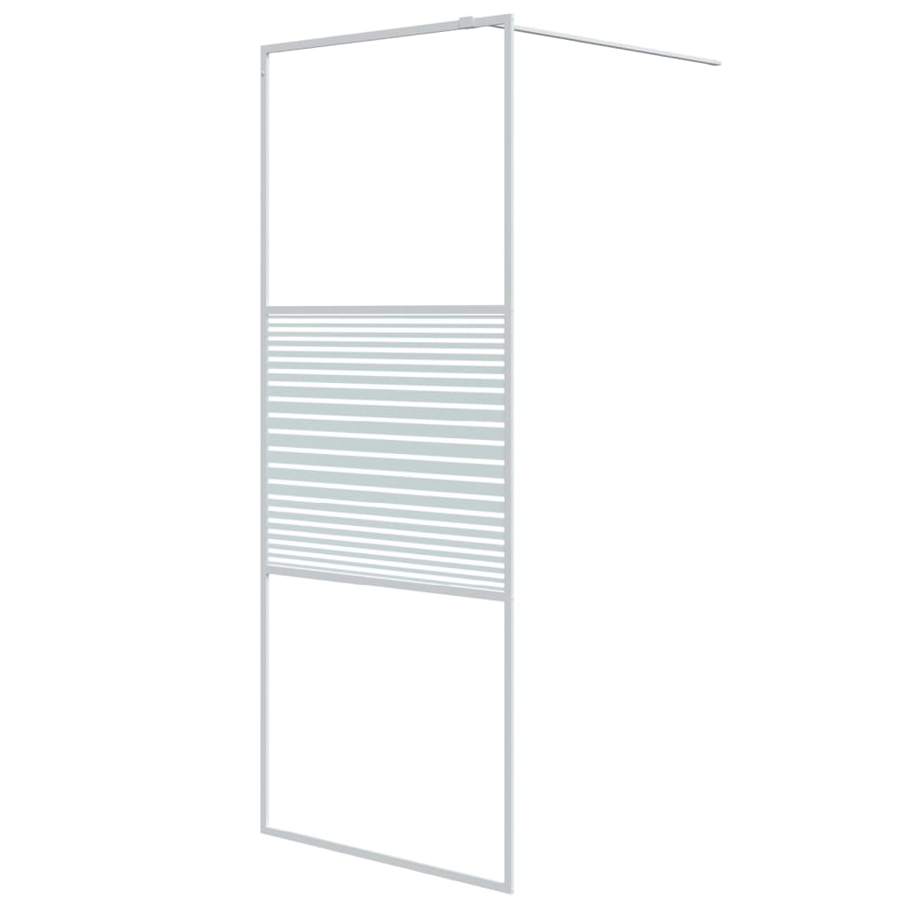 Vidaxl Walk-in Shower Wall 80x195 cm przezroczysty ESG Glass White