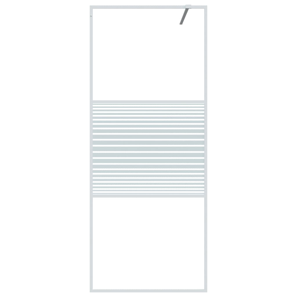 Vidaxl Walk-in Shower Wall 80x195 cm przezroczysty ESG Glass White