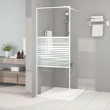 Vidaxl Walk-in Shower Wall 80x195 cm przezroczysty ESG Glass White