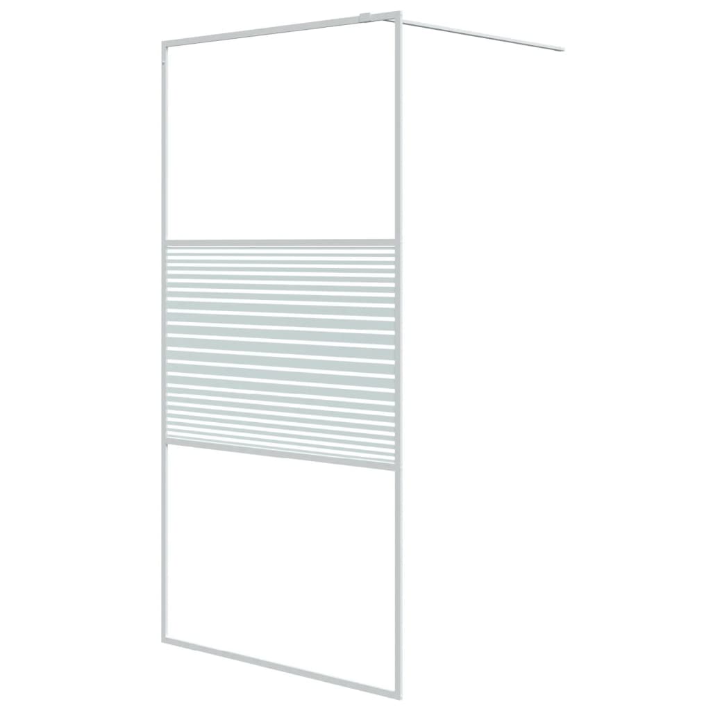 Vidaxl Walk-In Walk Murn 100x195 cm Transparent ESG Glass White