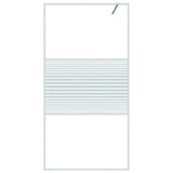 Vidaxl Walk-In Walk Murn 100x195 cm Transparent ESG Glass White