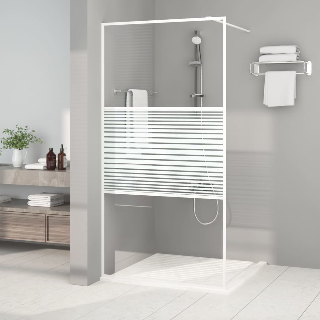 Vidaxl Walk-In Walk Murn 100x195 cm Transparent ESG Glass White