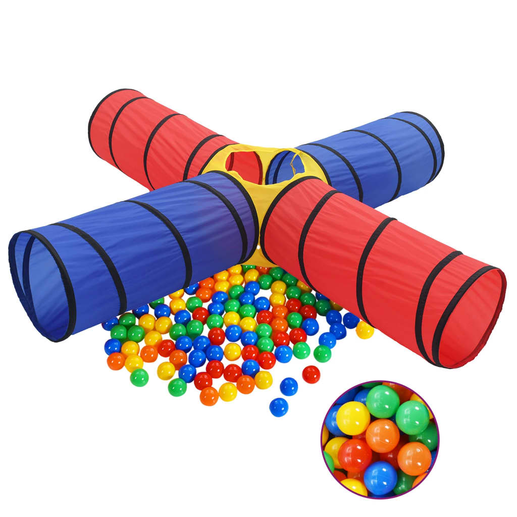 Vidaxl Children's Play Tunnel avec 250 balles multiples