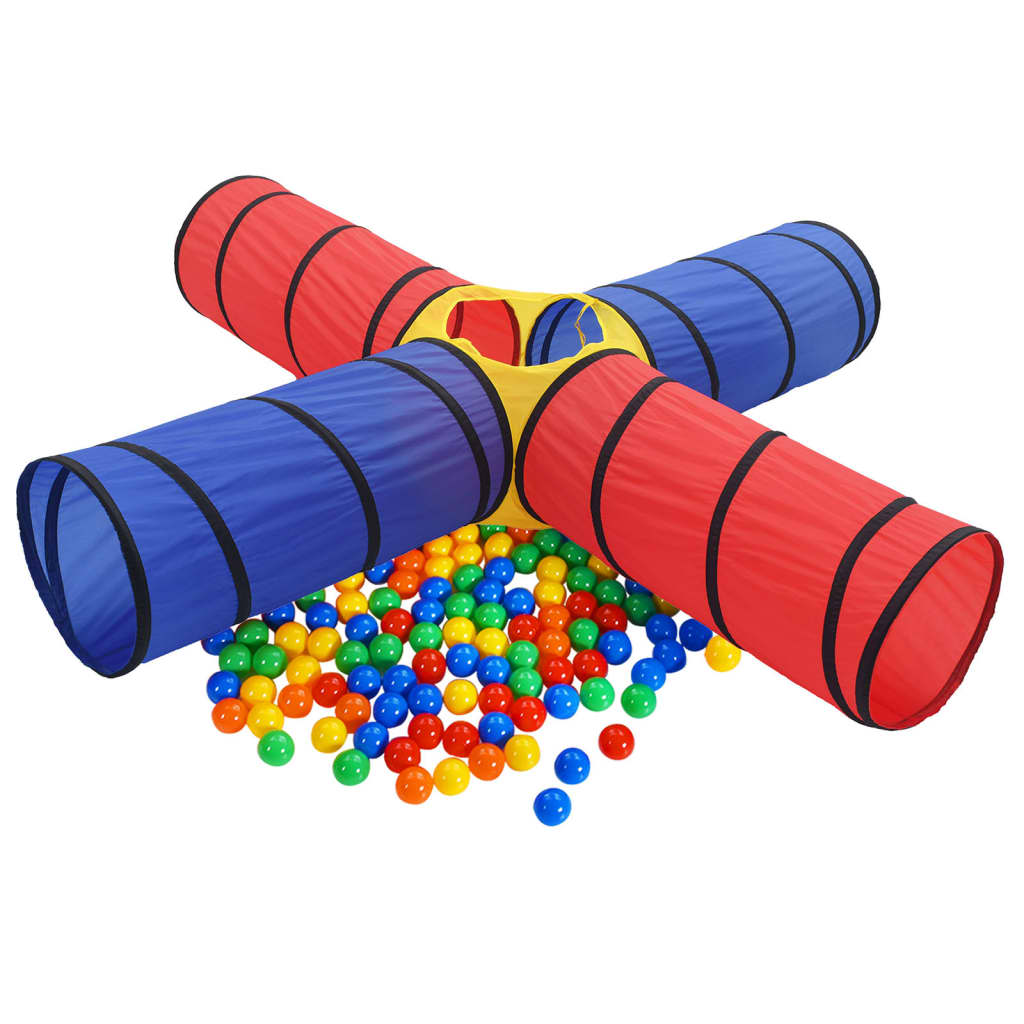 Vidaxl Children's Play Tunnel with 250 balls multi -colored