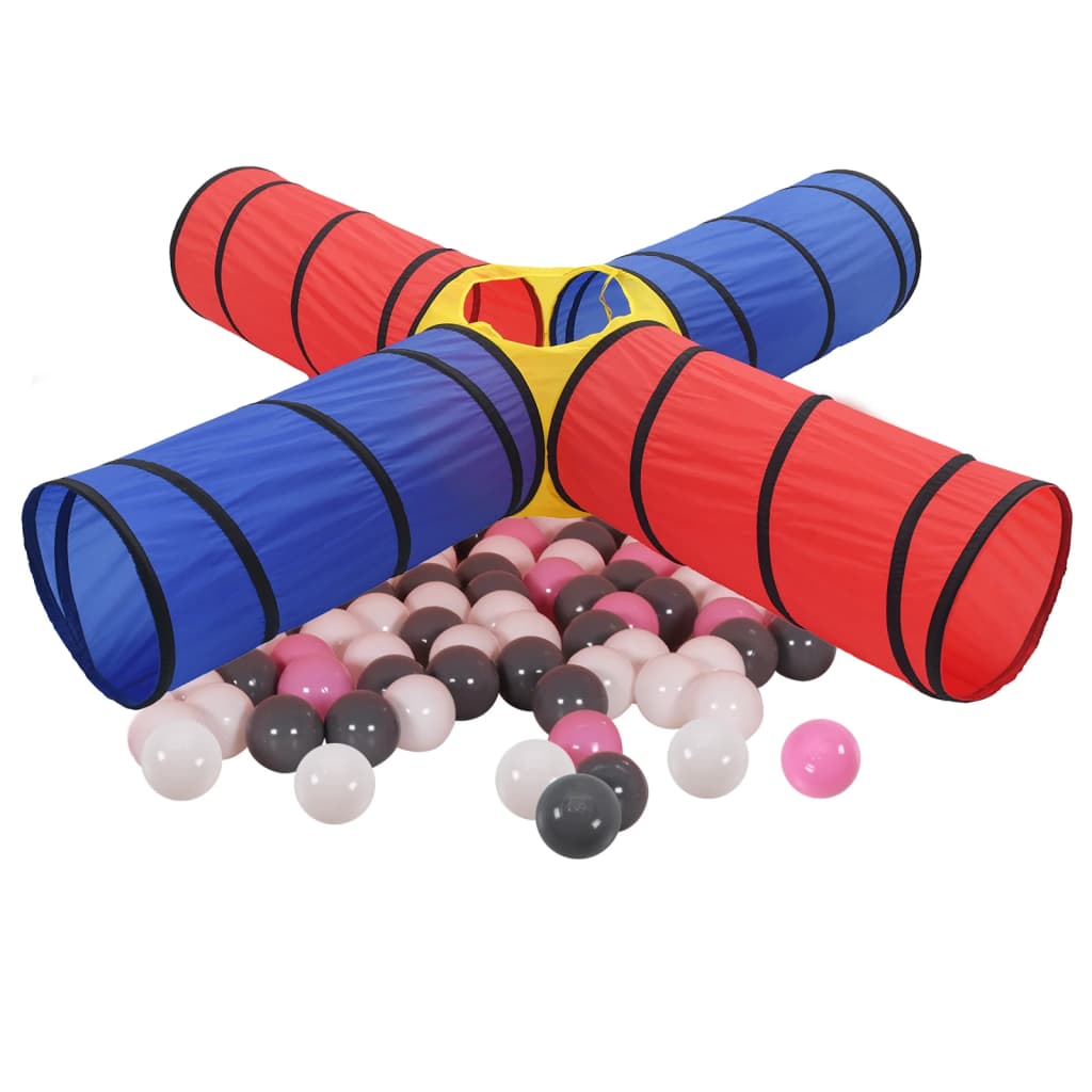 Vidaxl Children's Play Tunnel with 250 balls multi -colored