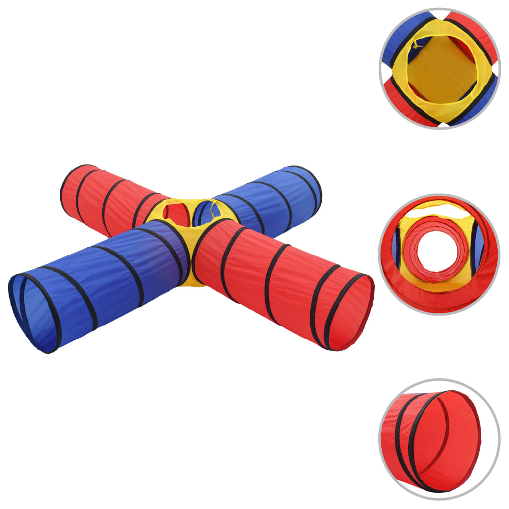 Vidaxl Tunnel di gioco per bambini con 250 palline multilorati