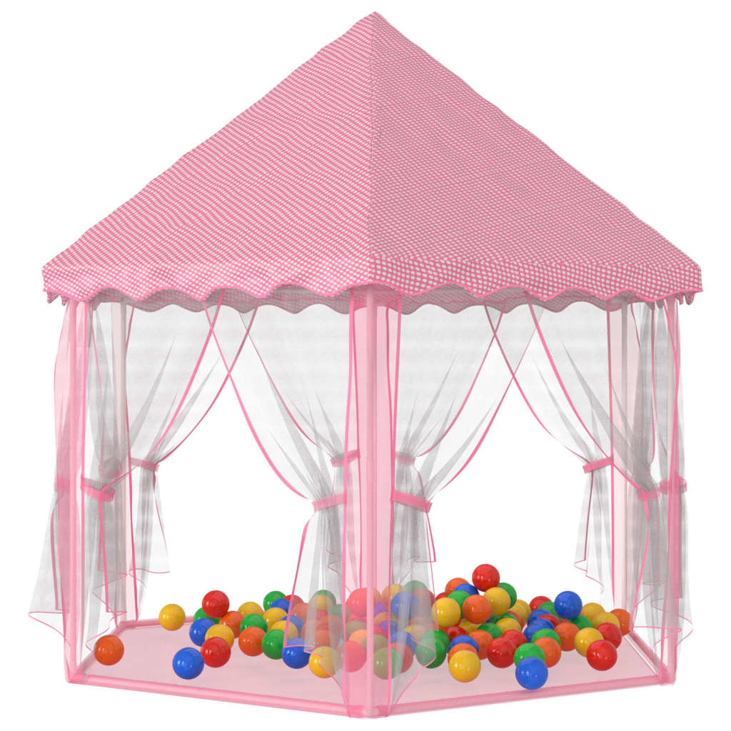 Vidaxl Princess play tent with 250 balls 133x140 cm Pink