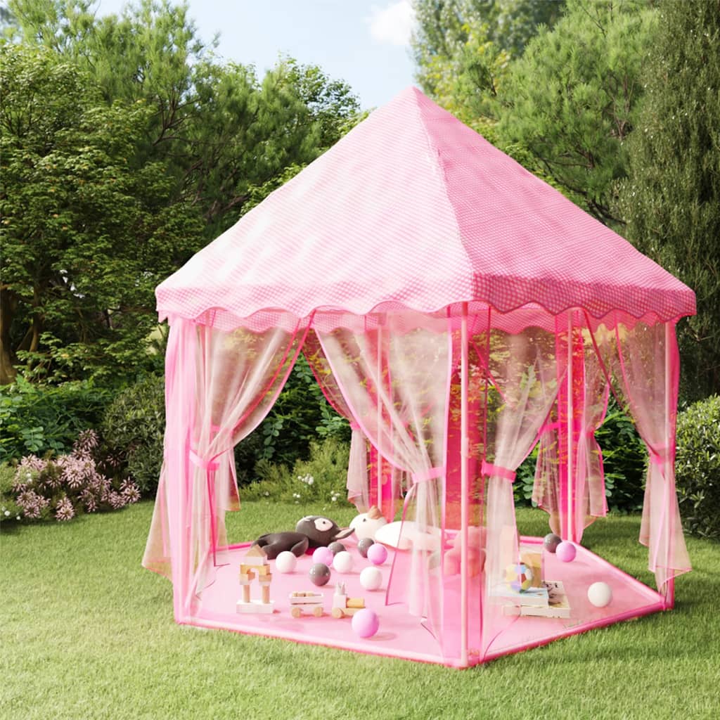 VidaXL Prinsessenspeeltent met 250 Ballen 133x140 cm roze