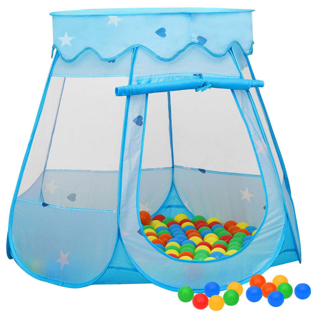 Vidaxl Tienda de juego para niños con 250 bolas 102x102x82 cm azul