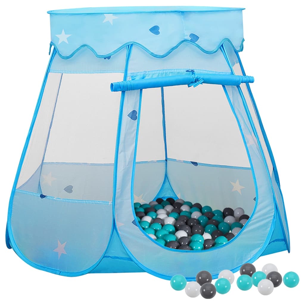 Tenda da gioco per bambini Vidaxl con 250 palline 102x102x82 cm blu