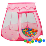 Vidaxl Children's Play Telt med 250 baller 102x102x82 cm rosa