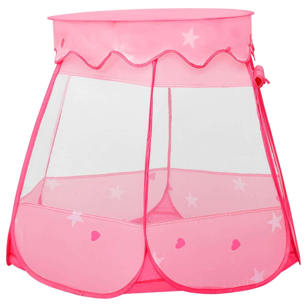 Tenda da gioco per bambini Vidaxl con 250 palline 102x102x82 cm rosa