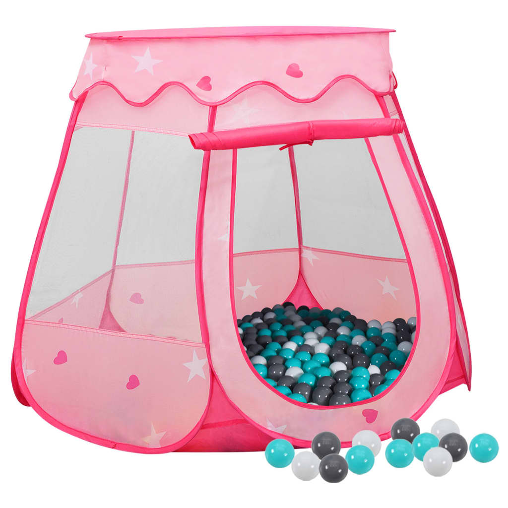 Vidaxl Kinderspielzelt mit 250 Bällen 102x102x82 cm Pink