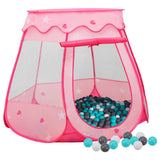 Vidaxl Children's Play Corte con 250 bolas 102x102x82 cm rosa