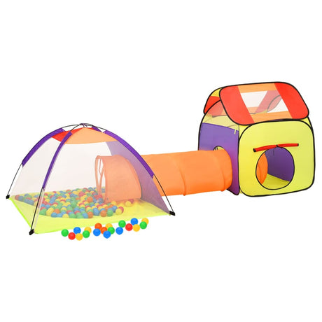 VidaXL Kinderspeeltent met 250 ballen 338x123x111 cm meerkleurig