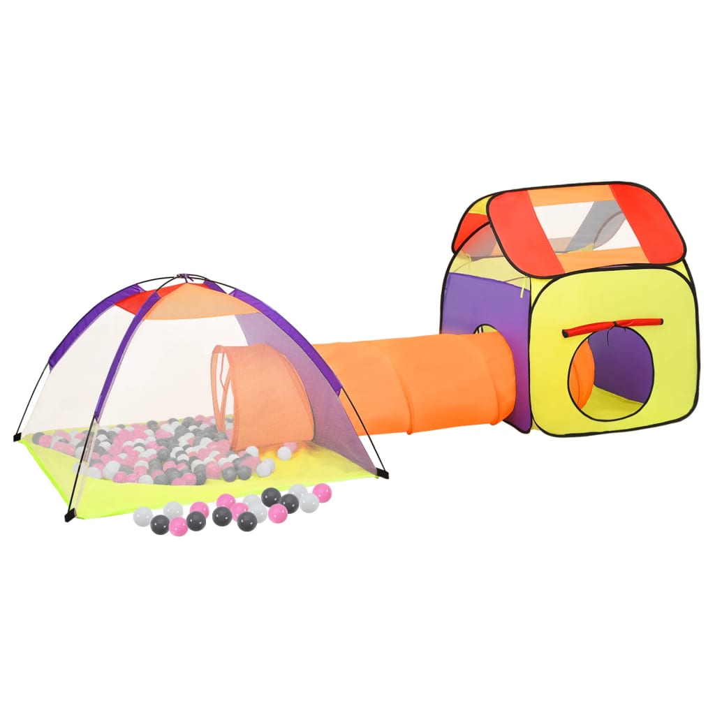 VidaXL Kinderspeeltent met 250 ballen 338x123x111 cm meerkleurig